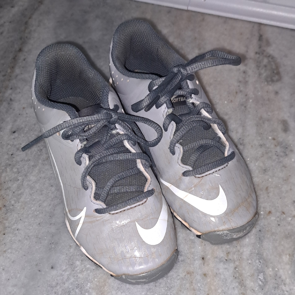 Nike Kids Gray and White Sneakers